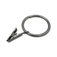 Żabka do karniszy z kółkiem fi 26mm NIKIEL