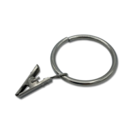 Żabka do karniszy z kółkiem fi 26mm NIKIEL