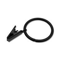 Żabka do karniszy z kółkiem fi 26mm CZARNA