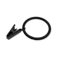 Żabka do karniszy z kółkiem fi 26mm CZARNA