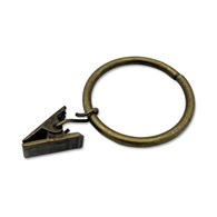 Żabka do karniszy z kółkiem fi 26mm PATYNA