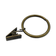 Żabka do karniszy z kółkiem fi 26mm PATYNA