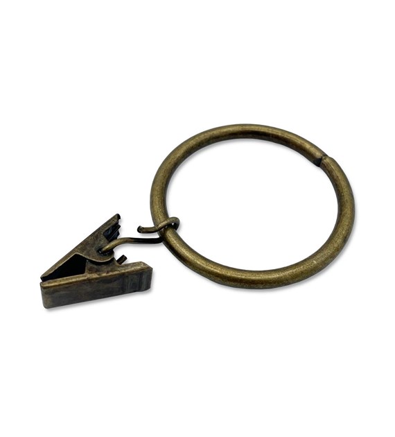 Żabka do karniszy z kółkiem fi 26mm PATYNA