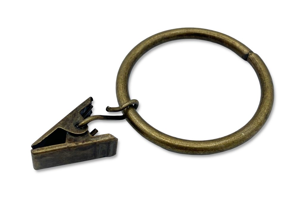 Żabka do karniszy z kółkiem fi 26mm PATYNA