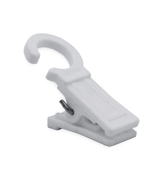 Żabka do karniszy na kółko BIAŁA 100szt