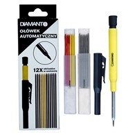Ołówek automatyczny z temperówką, 12 wkładów DIAMANTO