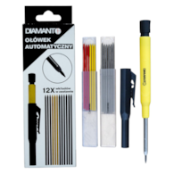 Ołówek automatyczny z temperówką, 12 wkładów DIAMANTO