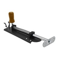 Zasuwka sprężynowa SZEROKA +drewno 100 mm czarna