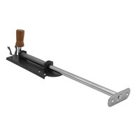 Zasuwka sprężynowa SZEROKA + drewno 350 mm czarna