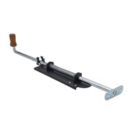 Zasuwka sprężynowa SZEROKA +drewno 600 mm czarna