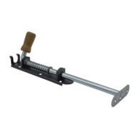 Zasuwka sprężynowa WĄSKA + drewno 150 mm czarna