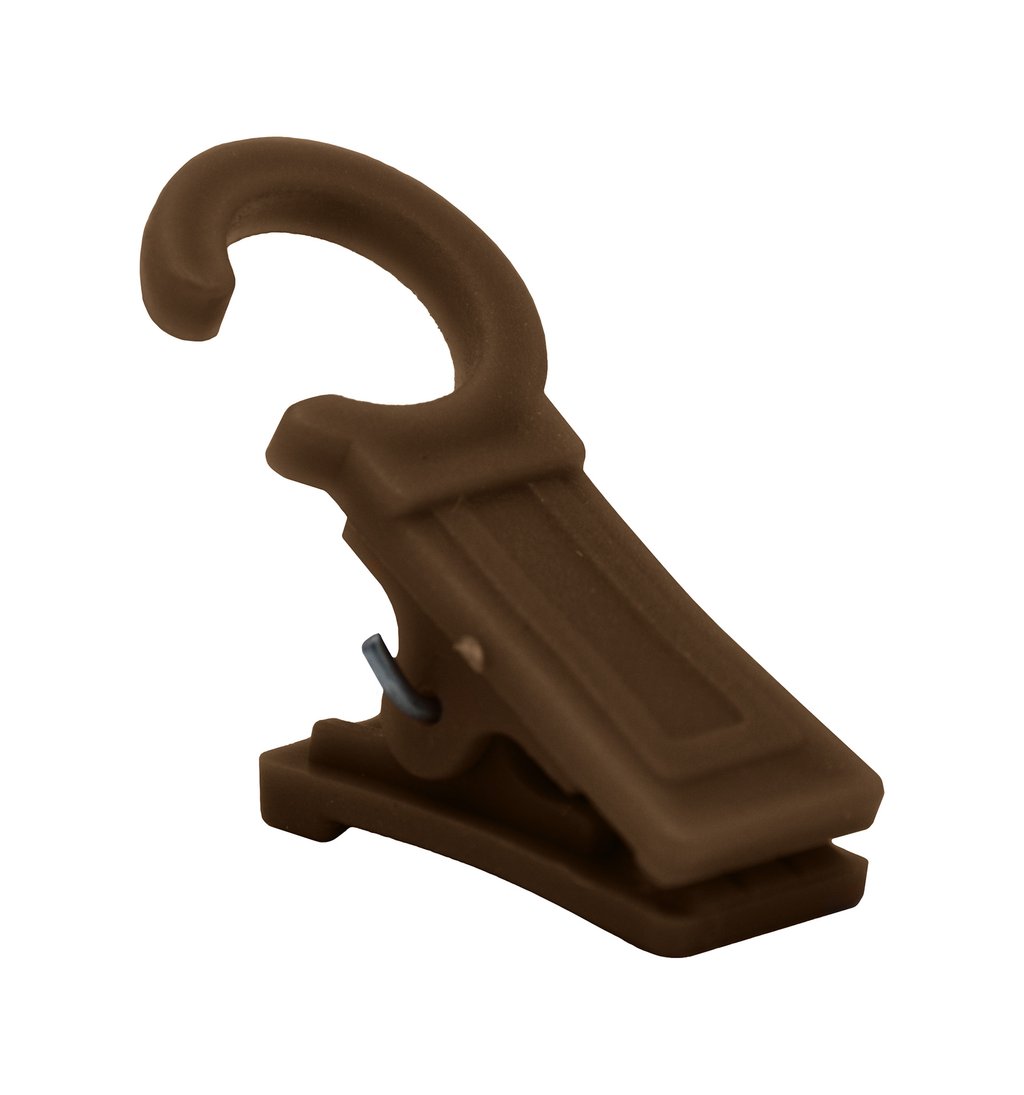 Żabka do karniszy na kółko BRĄZ 100szt