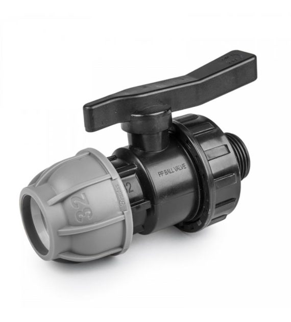 PN10 zawór do rur PE 32mm / GZ1  ze śrubunkiem