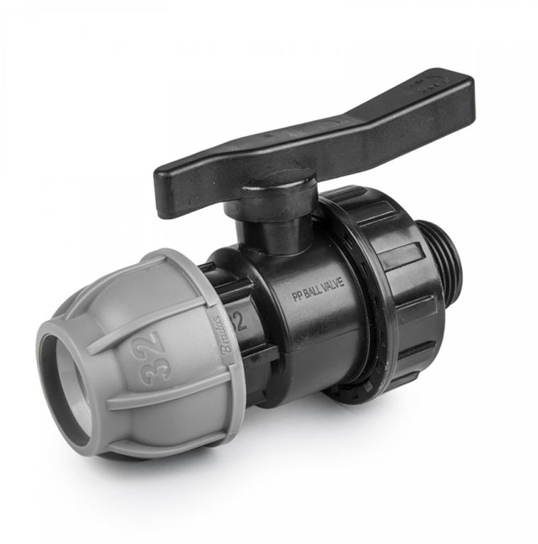 PN10 zawór do rur PE 32mm / GZ1  ze śrubunkiem