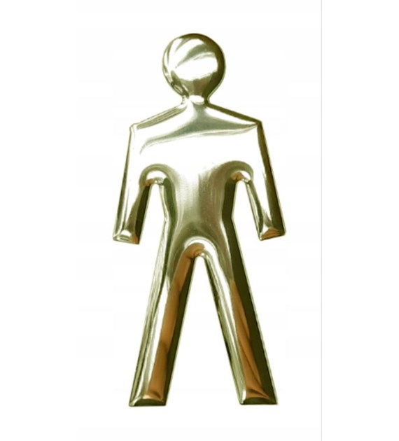 Oznaczenie łazienkowe chłopiec złoty ANO