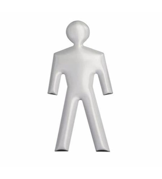 Oznaczenie łazienkowe chłopiec srebrny ANO