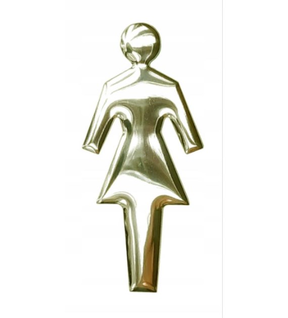 Oznaczenie łazienkowe dziewczynka złota ANO