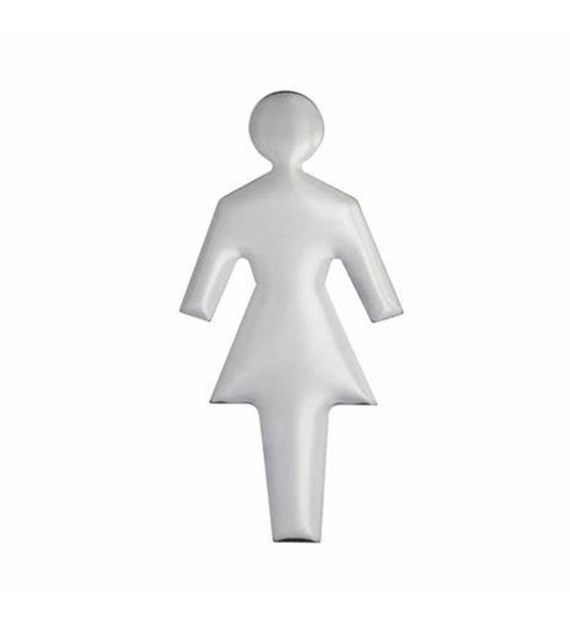 Oznaczenie łazienkowe dziewczynka srebrna ANO