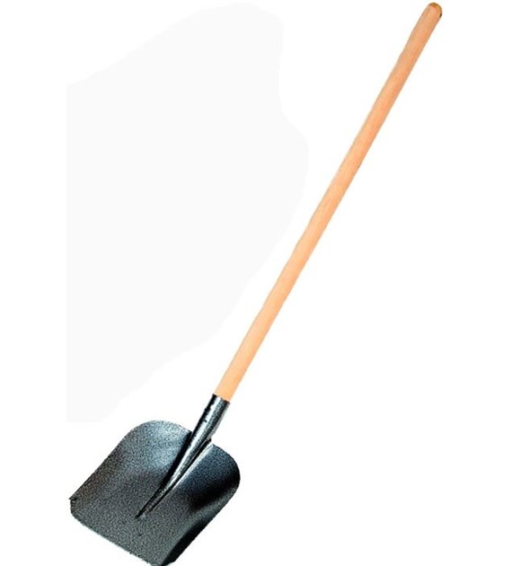 Łopata piaskowa oprawiona (czarna) z trzonem 100cm