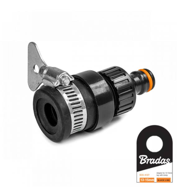 BLACK LINE Przyłącze na kran o średnicy 13 - 15mm z etykietą