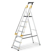 Drabina aluminiowa jednostronna 7 stopniowa PRO z poręczą 150kg