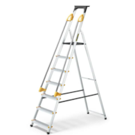 Drabina aluminiowa jednostronna 7 stopniowa PRO z poręczą 150kg