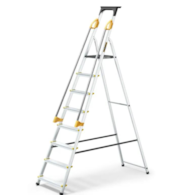 Drabina aluminiowa jednostronna 8 stopniowa PRO z poręczą 150kg