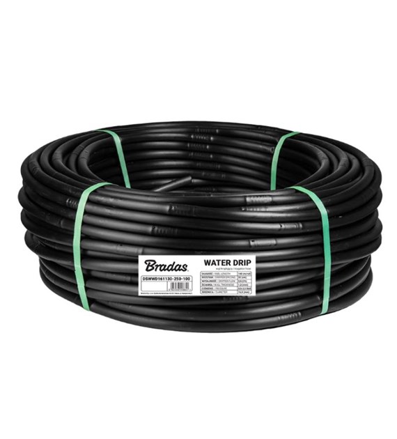 Wąż kroplujący 16mm/ 1,0mm / 33cm / 1,6l/h / 100m WATERSPOT DRIP