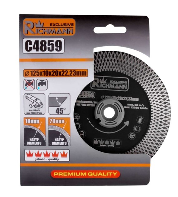 Tarcza diamentowa do krawędzi 125x1,9mm RICHMANN