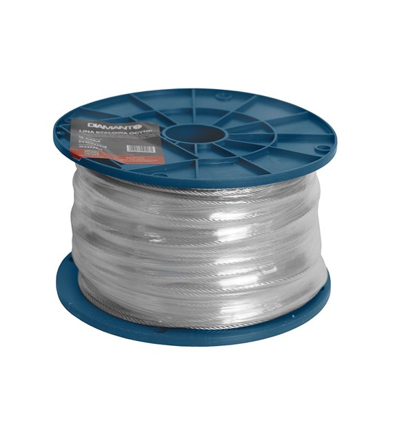 Lina stalowa ocynk 10mm (6x19), 50m DIAMANTO