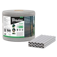 Taśma / Siatka ogrodzeniowa 19cmx36m, 200 g/m2 + klipsy 20szt, jasno szara