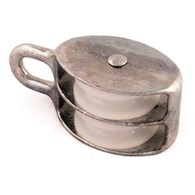 Bloczek podwójny z plastikową rolką 20 mm