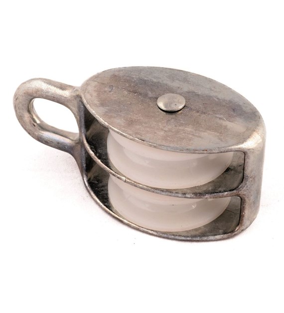 Bloczek podwójny z plastikową rolką 20 mm