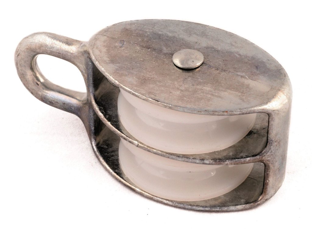 Bloczek podwójny z plastikową rolką 20 mm