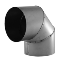 Kolanko piecowe czarne 180mm