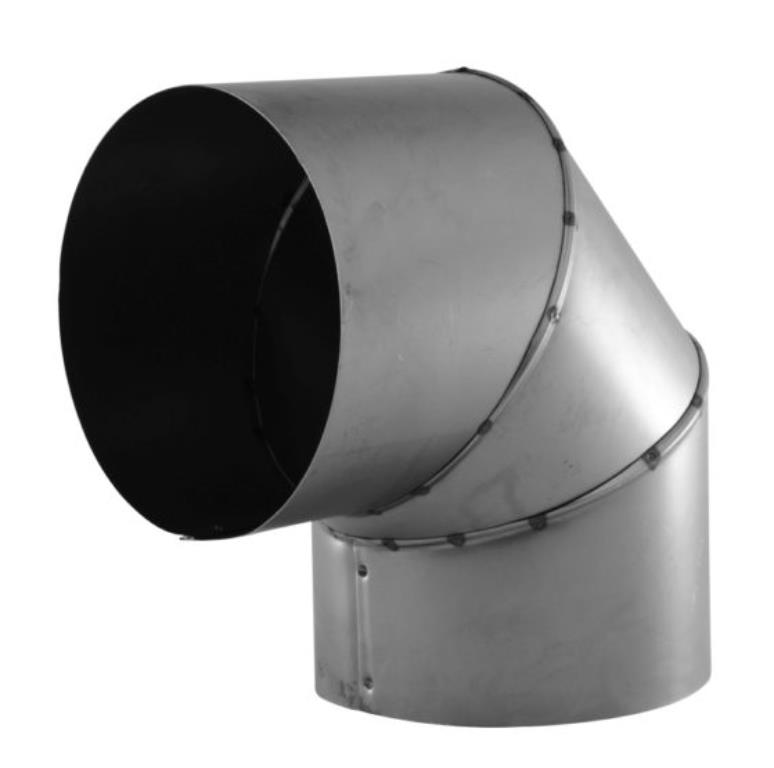 Kolanko piecowe 180mm czarne