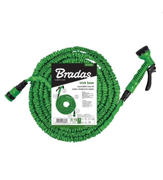 Wąż rozciągliwy-zestaw ogrodowy TRICK HOSE 10m - 30m (zielony) LUZ
