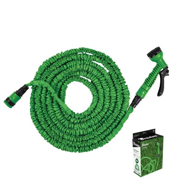 Wąż rozciągliwy-zestaw ogrodowy TRICK HOSE 5m - 15m (zielony) BOX