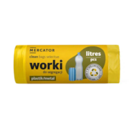 Worki do segregacji 120l - żółty/plastik, 10szt