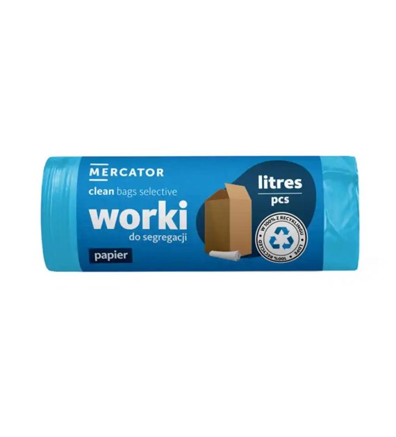 Worki do segregacji 120l - niebieski/papier, 10szt
