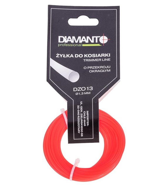 Żyłka do kosiarki okrągła 1,3mm 15m DIAMANTO
