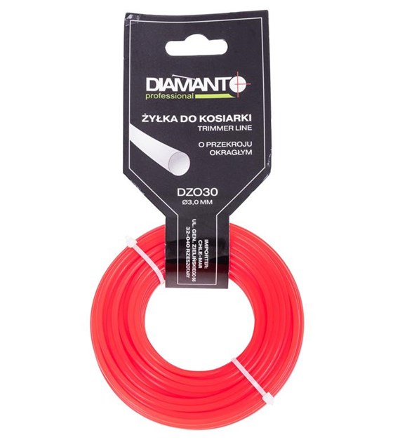 Żyłka do kosiarki okrągła 3,0mm 15m DIAMANTO