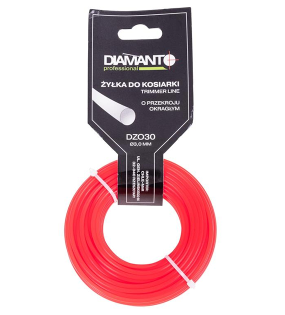 Żyłka do kosiarki okrągła 3,0mm 15m DIAMANTO