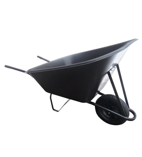 Taczki ogrodowe jednokołowe kosz plastikowy 210L