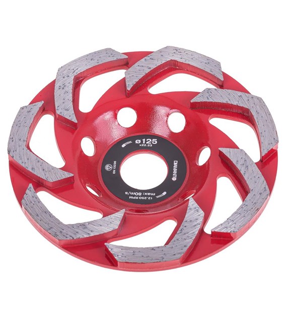 Tarcza diament do szlifowania 125mm TYP  L   DIAMANTO