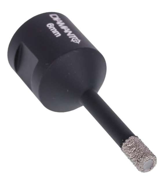 Otwornica diamentowa 6mm, uchwyt M14, diament lutowany DIAMANTO