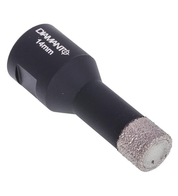Otwornica diamentowa 14mm, uchwyt M14, diament lutowany DIAMANTO