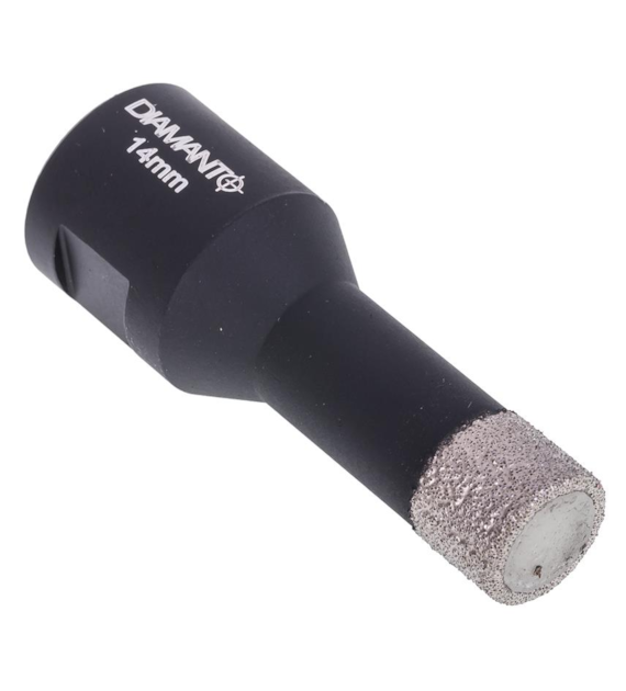 Otwornica diamentowa 14mm, uchwyt M14, diament lutowany DIAMANTO