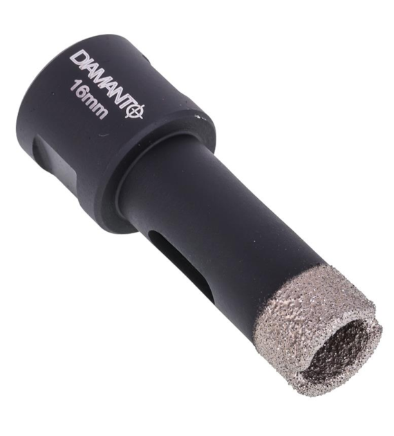 Otwornica diamentowa 16mm, uchwyt M14, diament lutowany DIAMANTO