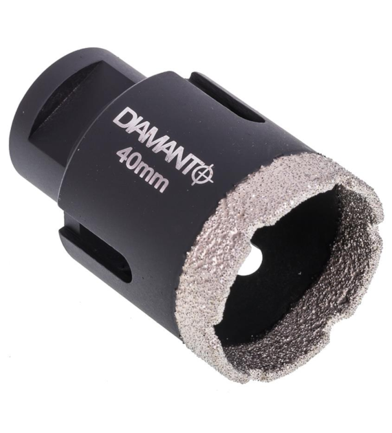 Otwornica diamentowa 40mm, uchwyt M14, diament lutowany DIAMANTO
